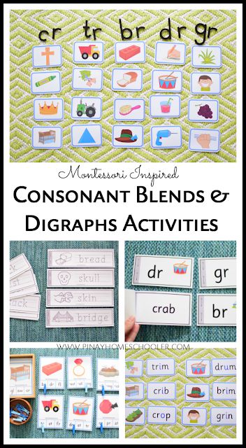 Consonant Blends Activities, Early Reading Activities, Jolly Phonics Activities, Digraphs Activities, Montessori Kindergarten, Blends Activities, Literacy Activities Kindergarten, Letter Blends, Montessori Printables