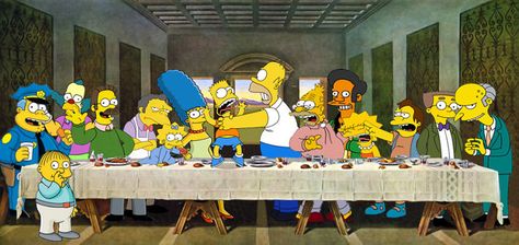 Classical Paintings Reimagined with Cartoon Characters | Bored Panda Da Vinci Last Supper, The Simpsons Family, Simpsons Drawings, Simpsons Art, The Last Supper, Art Parody, Famous Artwork, The Simpson, Cartoon Painting