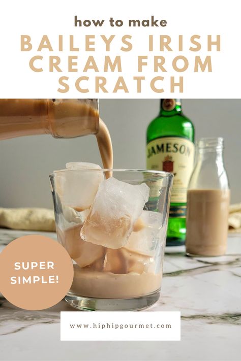 Recipe for Homemade Baileys Irish Cream - Hip Hip Gourmet How To Make Baileys Irish Cream, Home Made Baileys Irish Cream, Home Made Baileys, Diy Baileys Irish Cream, Homemade Baileys Irish Cream, Baileys Irish Cream Recipes, Homemade Sweetened Condensed Milk, Irish Cream Recipe, Homemade Baileys