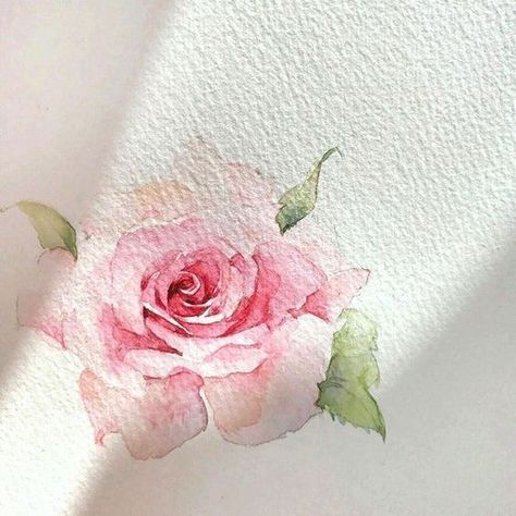 Flowers Painting Acrylic, Watercolors Ideas, Acrylic Rose, Easy Flower Painting, Acrylic Painting Flowers, Flower Painting Canvas, Watercolour Inspiration, Rose Drawing, Watercolor Flower Art