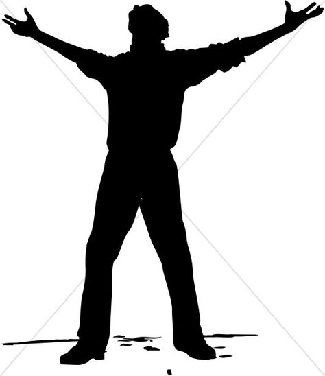 Man with Arms Open to Heaven Open Arms Drawing, Ghost Project, Arm Drawing, Shadow Drawing, Aha Moment, Hands In The Air, Art Body, Open Hands, Standing Poses