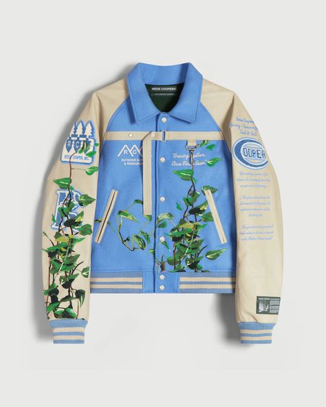 Embroidered Vines, Reese Cooper, Apparel Design Inspiration, Street Fashion Men Streetwear, Leather Sleeves, Guys Clothing Styles, Cool Outfits For Men, Fleece Coat, Leather Sleeve