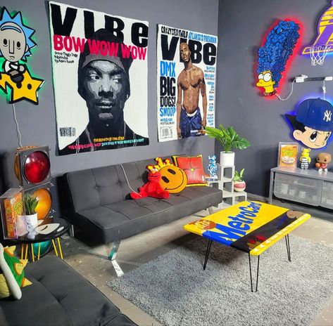 Hype Room Ideas, Hype Beast Bedroom Ideas, Hype Beast Room, Hypebeast Room Ideas, Hype Beast Bedroom, Room Ideas For Men, Room Ideas For Men Bedroom, Men Bedroom, Mens Bedroom Decor