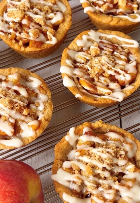 Pie, Apple Pie Cookie, Frosted Pumpkin Cookies, Apple Pie Cups, Sweet Monkey, Cookie Cups Recipe, Apple Pie Cookies, Homemade Apple Pie Filling, Homemade Apple Pie