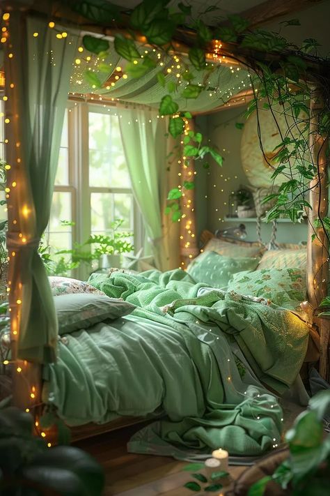 Quirky Bedroom Decor, Whimsy Aesthetic, Forest Bedroom Decor, Witchy Bedroom, Charm Aesthetic, Kawaii Room Ideas, Whimsical Home Decor, Fairy Bedroom, Whimsical Bedroom