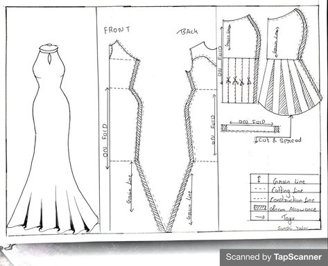 Couture, Fishtail Frock Design, Fish Tail Dress Pattern Drafting, Dress Tailoring Pattern, Form Fitting Dress Pattern, Fish Skirt Pattern, Fish Dress Fashion Gowns, Trumpet Dress Pattern, Mermaid Pattern Dress