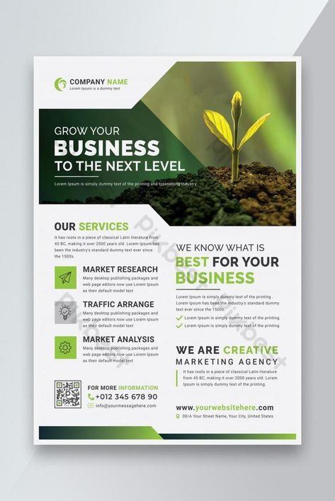 Green Corporate Business Flyer Leaflet Template Design#pikbest#Templates#Flyer Liflet Design Ideas, Business One Pager Design, Agricultural Poster Design, Agriculture Flyer Design, Green Flyer Design, Pikbest Graphic Design Templates, Flyer Ideas Design, Agriculture Poster Design Ideas, Go Green Poster Design