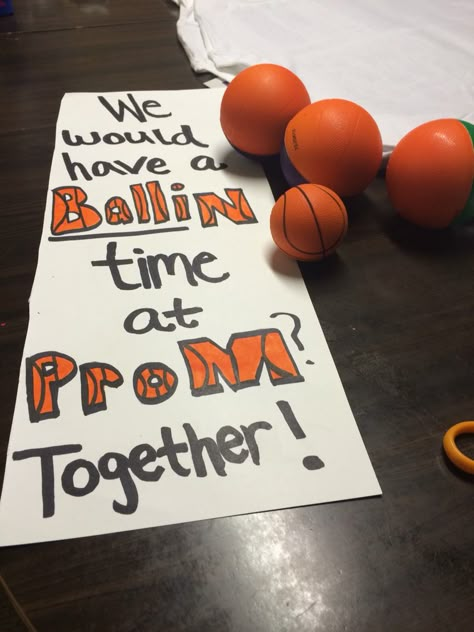 ❤ Prom Proposal To Ask A Guy, Prom Basketball Proposal, Promposal Ideas For Guy Best Friend, Prom Posals Ideas Basketball, Basketball Promposal Ideas For Her, Promposal Basketball Ideas, Ways To Ask A Guy To Prom, Homecoming Poster Ideas Basketball, Promposal Ideas For Him Basketball