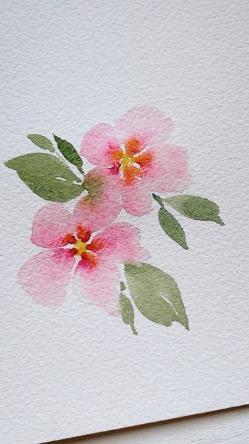 Kristin Van Leuven shared a post on Instagram: "If you’re stuck with watercolor flowers, try this easy way to paint perfect little petals every time! 1. Start with 5 highly concentrated watercolor dots. You can add more dots or less depending on the flower. Spread them out and make the circle bigger for wider petals, closer together for long petals. 2. Rinse your brush until clean. Use the water on your brush to tap the concentrated color dot and pull the pigment into a petal shape. Round, tri How To Draw Flower Petals, Water Painting Simple, Easy Flowers Watercolor, Waterpaint Ideas Beginner, Watercolor Flower Easy, Painted Flowers Easy, Easy Flowers To Paint, Watercolor Easy Painting, Painting Flowers Easy