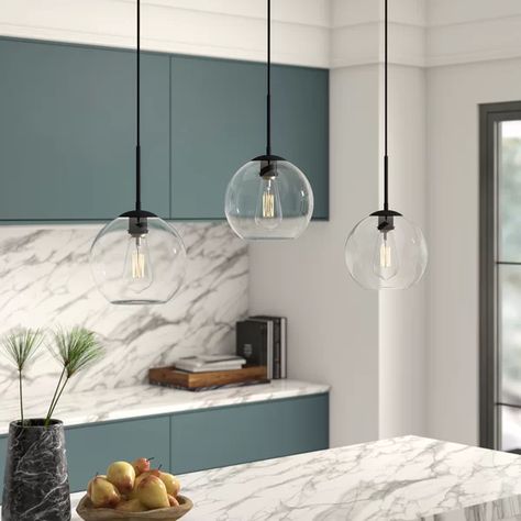 Lights Over Island, Lights Over Kitchen Island, Kitchen Island Linear Pendant, Modern Kitchen Island, Light Kitchen Island, Happy Kitchen, Light Kitchen, Island Pendants, Kitchen Island Pendants