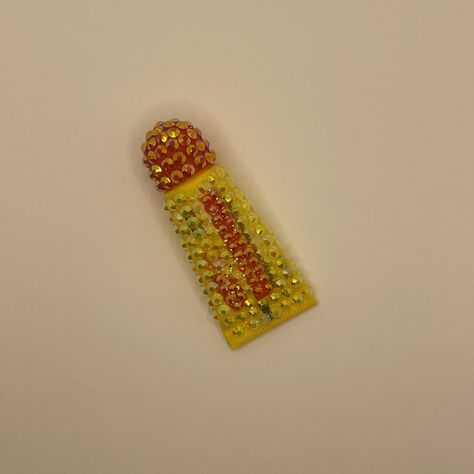 Hand Bedazzled Carmex Lip Balm. Spf 15, Strawberry Flavor . Beautiful Glass Rhinestones Random Bedazzled Stuff, Cute Bedazzled Things, Things To Badazel, Bedazzled Makeup Products, Bedazzled Skincare, Rhinestoning Ideas, Bedazzling Things, Rhinestone Things, Things To Bedazzle