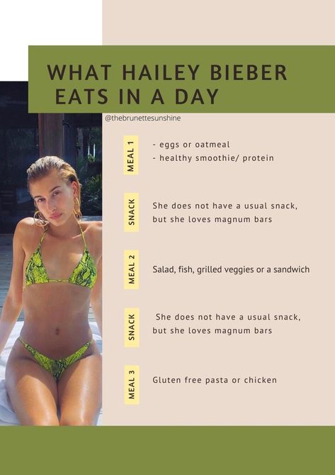 Hailey Bieber Diet Plan, Victoria Secret Breakfast, Hailey Bieber Diet, Supermodel Diet, Model Diet Plan, Healthy Protein Smoothies, Victoria Secret Diet, Model Diet, Picky Toddler