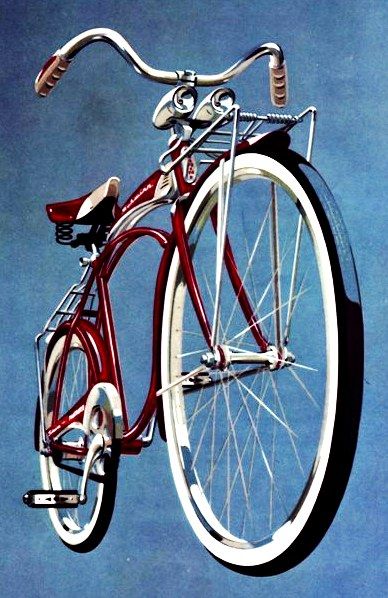 1959-schwinn-panther-2-ii-detail Vintage Bycicles, Cushman Scooters, Schwinn Vintage, Schwinn Cruiser, Bici Retro, Schwinn Bicycles, Schwinn Bike, Red Bike, Retro Bicycle