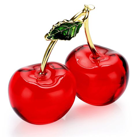 PRICES MAY VARY. Decoration Ornaments: The cherry figurine will be a great centerpiece ornaments of wedding, party, celebration, as well as decor your home, office etc. Material: K9 crystal red cherry + metal branch. Cherry is solid and translucent. Gift Idea: A perfect crystal gift for valentines' day, Easter, Mothers Day, Birthday, Christmas Day, Flower lovers and crystal collectors. Gift Box Wrapped: Beautiful crystal cherry statue coming in a gift box, 85mm (3.3") in length, 80mm (3.1") in h Glass Fruit, Unique Sculptures, Desktop Decor, Gift Box Packaging, Art Table, Crystal Flower, Red Crystals, Crystal Gifts, Beautiful Gift Boxes