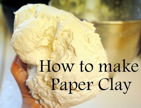 Paper Clay, Hantverk Diy, Paper Mache Clay, Paper Mache Art, Diy Papier, Piece Of Paper, Clay Food, Make Paper, Clay Projects