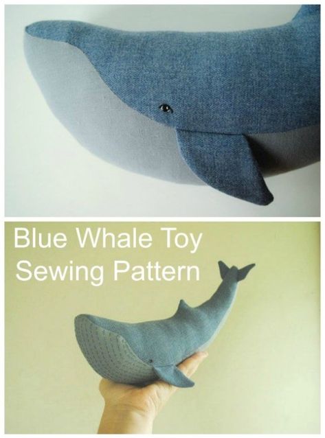 Blue Whale soft toy sewing pattern. Whale plushie pattern. How big or tiny will you sew this soft toy whale sewing pattern. Comes together quickly, easy toy sewing pattern for a Blue Whale. #ToySewingPattern #SewingForBabies #SewingForGirls #SewingForBoys #BabySewingPatterns #SewingForToddlers Whale Sewing Pattern, Soft Toy Sewing Pattern, Whale Stuffed Animal, Whale Plush, Diy Sy, Teddy Bear Sewing Pattern, Toy Sewing, Sew Projects, Whale Pattern