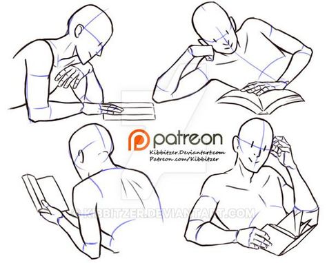 Reading reference sheet | kibbitzer on Patreon Drawing Hands, Drawing Ideas Easy For Teens, Different Poses, Reference Sheet, Hand Reference, 캐릭터 드로잉, 인물 드로잉, Poses References, Anatomy Drawing