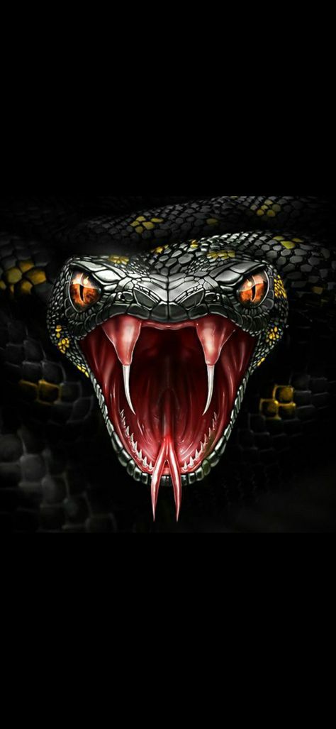 Snake Bite Piercing Tongue, Angry Snake, Snakes Pet, Snake Anime, Aesthetic Snake, Snake Aesthetic, Snake Enclosure, Dragon Tattoo Art, Snake Tattoos