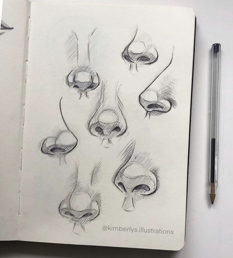 Nose Drawing, Pencil Art Drawings, Art Drawings Sketches Creative, The Nose, Anatomy Art, Art Tutorials Drawing, Art Drawings Sketches Simple, Cool Art Drawings, Art Inspiration Drawing