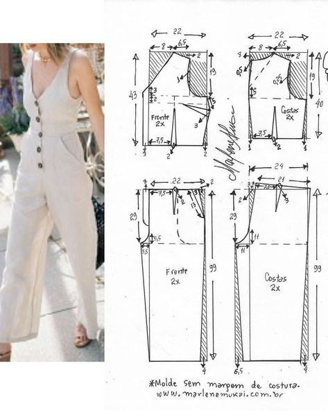 Pants Pattern Free, Como Fazer Short, Diy Clothes Patterns, Clothing Pattern Design, Jumpsuit Pattern Sewing, Baby Clothes Patterns Sewing, Trendy Sewing Patterns, Sewing Pants, Girls Dress Sewing Patterns