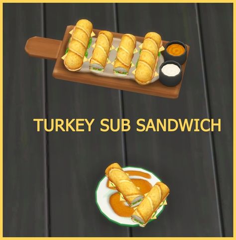 Sub Sandwich, Sims 4 Kitchen, Cooking For A Group, The Sims 4 Pc, Bread Cheese, Sub Sandwiches, The Sims 4 Packs, Sims 4 Gameplay, Custom Recipe