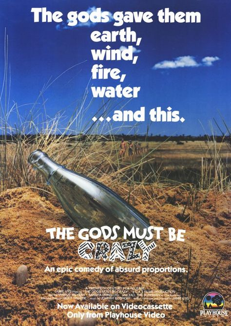 Unforgettable story of a coke bottle hehehe Gods Must Be Crazy, Sociological Imagination, Kalahari Desert, The Stranger Movie, 1984 Movie, Poster Movie, Foreign Film, Be Crazy, Go To Movies