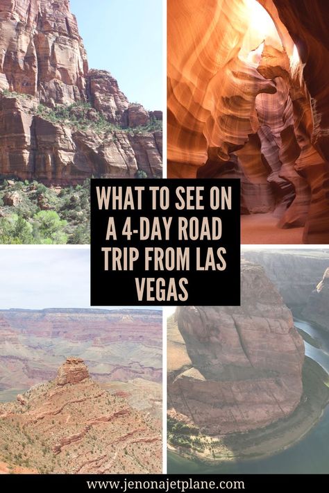 Las Vegas, Nevada is the perfect starting point for a West Coast road trip. Hit all the highlights on a 4 day drive of the surrounding area, including Zion National Park, Antelope Canyon and The Grand Canyon! There is so much natural beauty to see in the United States. Save this pin to your travel board for future reference. Trip To Grand Canyon, West Coast Road Trip, National Park Road Trip, Nova York, Vegas Trip, Las Vegas Trip, Usa Travel Guide, Road Trip Hacks, Usa Travel Destinations