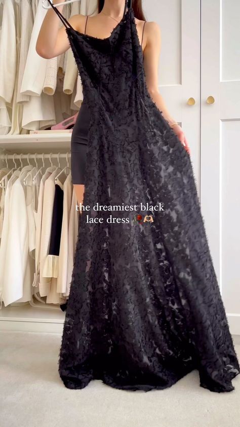 another romantic dress but make it black 🖤 YES or NO? comment ‘LINKS’ to get the links you my outfit sent to you 🫶🏼 this dress would be… | Instagram Daria Outfit, Prom Date, Yes Or No, My Outfit, Romantic Dress, Black Lace Dress, Make It, Date Night, Black Dress