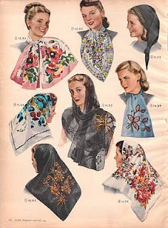 1940's Scarves 1940s Scarf, Fashion 1940s, Head Scarf Styles, Bright Star, 40s Fashion, 1970s Fashion, Old Fashion, Women Shawl, 1940s Fashion