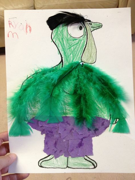 My son's kindergarten Hulk turkey. Family project. Hulk Turkey In Disguise, Disguise A Turkey Project, Disguise Turkey, Turkey In Disguise, Disguise A Turkey, Reading Fair, Turkey Activity, Turkey Ideas, Turkey Disguise Project