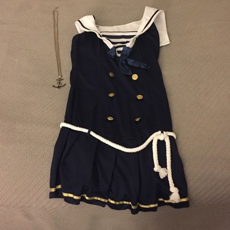 3 for $30//Sailor Halloween Outfit Sailor Girl Costume, Sailor Couple Costume, Sailor Costume For Women, Halloweekend Costumes, Sailor Luna, Sailor Halloween Costumes, Sailor Halloween, Bf Stuff, Sailor Outfit