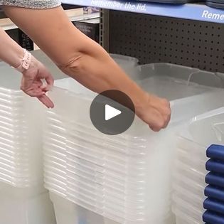 Plastic Boxes Storage Ideas, Plastic Bin Storage Ideas, Walmart Bins, Plastic Storage Tubs, How To Store Shoes, Crafts Room, Plastic Container Storage, Plastic Bins, Diy Crafts Room Decor