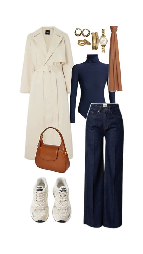 #fall #autumn #outfit #falloutfit #outfitinspo #wardrobe #hijabi #inspiration #colorcombinations #modest #modestfit #modestoutfits #fallmodest Brown Color Combinations, Outfit Inspo Hijabi, Modest Outfits Winter, Best Wedding Shoes, Shoes For Brides, Outfits For Spain, Airy Wedding, Stylish Work Attire, Hijabi Outfits Casual