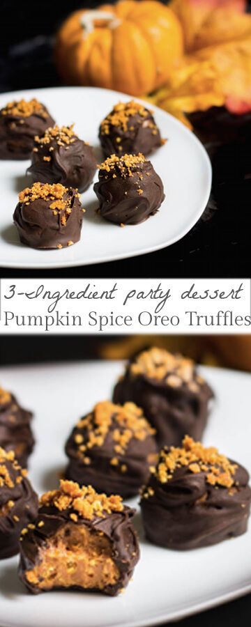 Chocolate Truffle Cookies, Pumpkin Truffles, Oreo Truffles Recipe, Oreo Cookie Balls, Cookies Pumpkin, Cookie Balls, Pumpkin Spice Cookies, Oreo Balls, Dipped In Chocolate