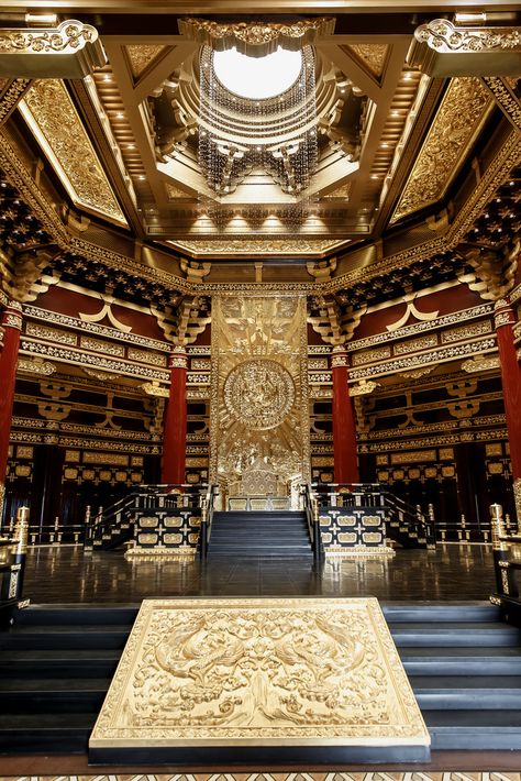 Chinese Palace Interior, Ruangan Studio, Chinese Palace, Chinese Pagoda, Chinese Background, Ancient Chinese Architecture, China Architecture, Palace Interior, Asian Architecture