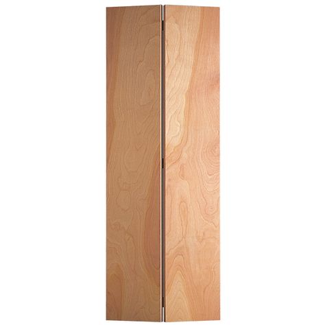 Masonite Hollow Core Flush Hardwood Bi-Fold Closet Interior Door (Common: 30-in x 80-in; Actual: 29.5-in x 79-in) Door Alternatives, Bifold Door Hardware, Folding Closet Doors, Linen Closets, Bifold Door, Craftsman Door, Bifold Closet Doors, Hardwood Doors, Satin Nickel Hardware