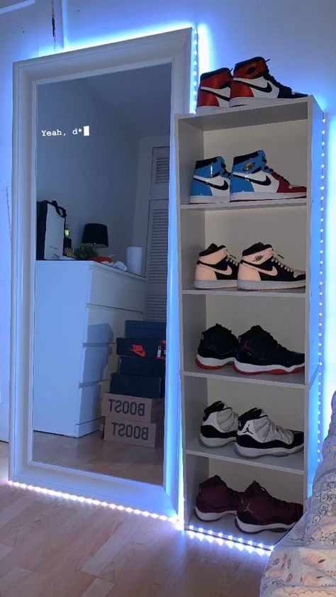 Sneakerhead Room, Shoe Room, Luxury Room Bedroom, Pinterest Room Decor, Cute Bedroom Decor, Redecorate Bedroom, Teen Bedroom Decor, Luxury Rooms, Dreamy Room