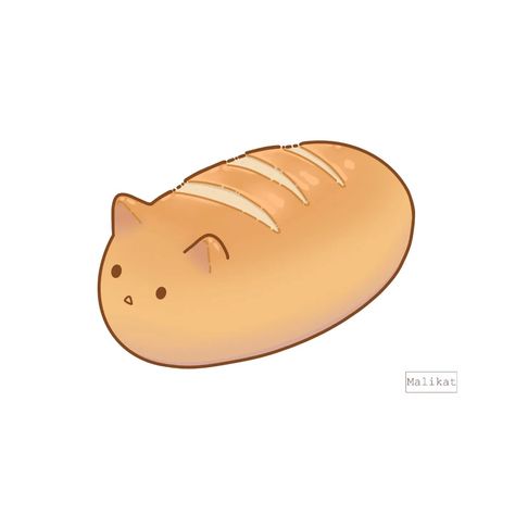 Bread cat commission I did for @theleemmachine ty for giving me something to draw in these trying art block times :') 💖 Kawaii Bread Drawing, Bread Aesthetic Drawing, Bread Cute Drawing, Cat Bread Drawing, Cute Bread Drawings, Cat Loaf Drawing, Cute Dogs Drawing, Bread Doodle, Drawing Bread