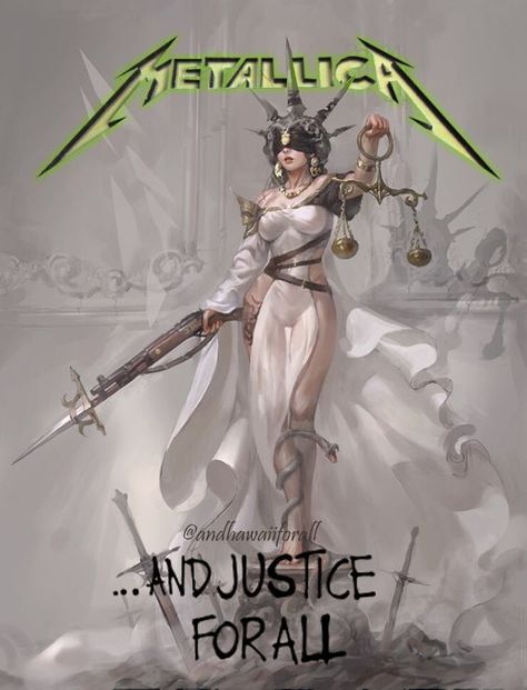 Metallica Tattoo Sleeve, Metallica Lady Justice, Metallica Lyrics, Metallica Tattoo, Metallica Song, Metal Posters Art, Metal Music Bands, Metal Band Logos, Metallica Art