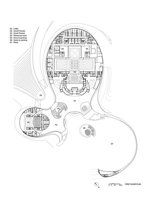 Ma Yansong: “Some People May Say My Work Is Futuristic, But I See It as Traditional”,Harbin Opera House Plan. Image © MAD Architects Harbin Opera House, Mad Architects, Theater Architecture, Plans Architecture, Parametric Architecture, Architecture Concept Drawings, Cultural Architecture, Architecture Design Concept, Harbin