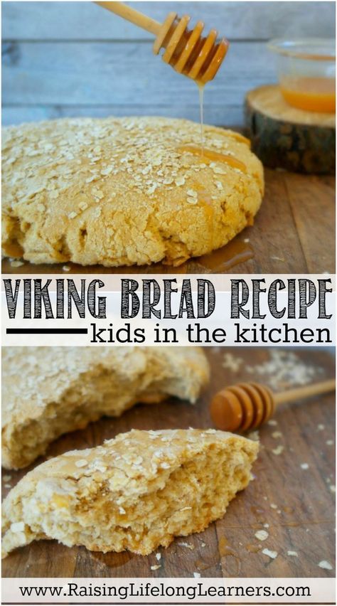 Viking Bread, Viking Food, Medieval Recipes, Kids In The Kitchen, Making Bread, Norwegian Food, Scandinavian Food, Unit Study, Bread Recipes Homemade