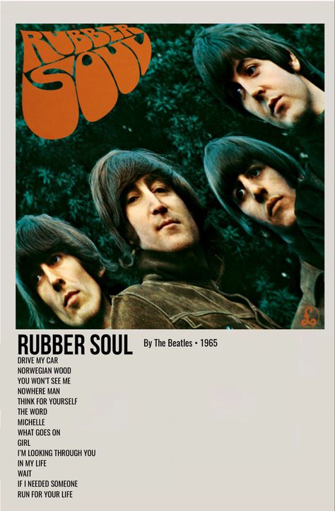 minimal polaroid album poster for the beatles, rubber soul Alternative Minimalist Music Album Polaroid Poster, Rubber Soul Beatles, Alternative Posters, Soul Poster, Minimalist Polaroid Poster, Minimal Posters, Nowhere Man, Beatles Poster, Minimalist Music