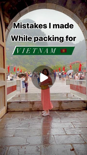 Parnika Pahwa Khurana on Instagram: "OMG! Vietnam Packing Fails! Don’t Repeat My Mistakes! #VietnamTrip #TravelFail #TravelTips   So you’ve booked your dream Vietnam vacay and you’re ready to shop till you drop, right?  Hold on, babe!  Packing for Vietnam is a whole different ball game.   Let’s just say my first trip was a hilarious (slightly disastrous) learning experience. Here’s what I WISH I knew:  1. Temple(Paguda faux pas):Turns out those cute crop tops aren’t exactly appropriate. Not just crop tops, I was in a full dress with cut sleeves but had to wear a sarong! Respect the culture and pack clothes that cover your SHOULDERS till KNEES.  Think breezy maxi dresses, comfy linen pants, and lightweight scarves (perfect for multiple outfits!). #RespectfulTravel #TempleHopping  2. Forget Vietnam November Outfits, Sapa Vietnam Outfit Idea, What To Pack For Vietnam Trip, Vietnam Trip Outfit, Outfits For Vietnam Trip, Vietnam Ootd Travel Outfits, Vietnam Vacation Outfits, Vietnam Travel Outfit, Vietnam Outfits