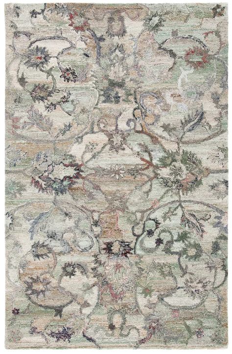 Handmade Hand Tufted Performance Sage Green/Beige Rug Synthetic Rugs, Sage Color, Floral Area Rugs, Hand Tufted Rugs, Contemporary Area Rugs, Beige Rug, Floral Rug, Green Rug, Beige Area Rugs