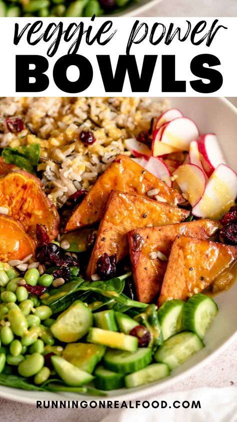 Power Bowls Recipe, Veggie Power Bowls, Miso Tahini Sauce, Miso Tahini, Power Bowl Recipe, Healthy Vegan Breakfast, Roasted Sweet Potato, Marinated Tofu, Power Bowls