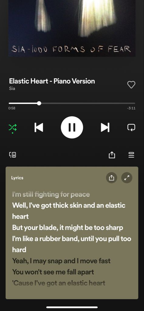 Sia Elastic Heart Lyrics, Elastic Heart Lyrics, Elastic Heart Sia, Sia Lyrics, 1000 Forms Of Fear, Elastic Heart, Thick Skin, Character Aesthetics, How To Get Thick