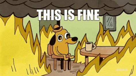 This Fine GIF – This Is Fine – discover and share GIFs Tumblr, Cartoon Network, Fogo Gif, Tom Cat, Adult Swim, Everything Is Fine, Nurse Humor, Infj, Images Gif