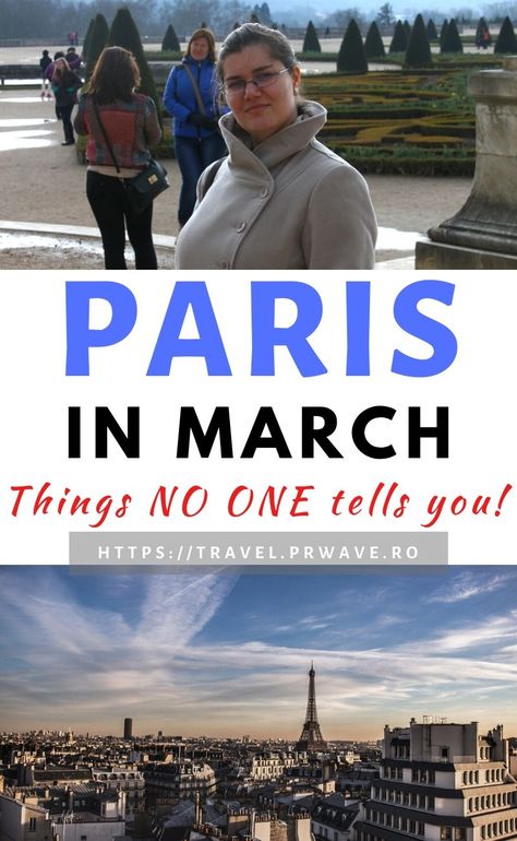 Things NO ONE tells you about visiting Paris in March. Discover everything you need to know about traveling to Paris in March, weather in Paris in MArch and the best time to visit Paris, France. Useful Paris tips for your perfect Paris spring vacation! #paris #paristips #france #europe #travelmomentsintime What To Pack For Paris In March, What To Wear In Paris In March, Nails For Paris Trip, Paris In March Outfits, March In Europe, Rome In March, Spring Time In Paris, Paris In March, Europe In March