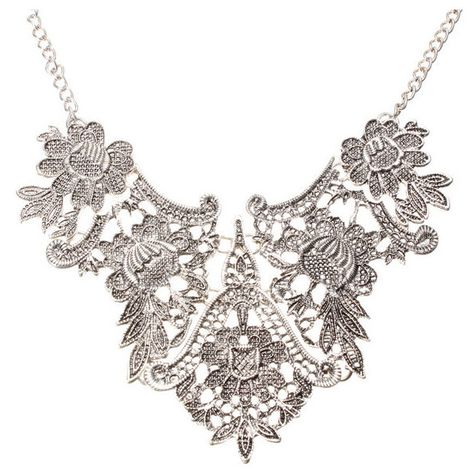 Silver Plated Flower Statement Choker Necklace ($4.69) ❤ liked on Polyvore featuring jewelry, necklaces, blossom necklace, flower choker, flower statement necklace, chain choker and silver plated necklace Necklaces Flower, Flower Choker Necklace, Flower Statement Necklace, Choker Collar Necklace, Statement Collar Necklace, Flower Choker, Necklace Flower, Statement Choker, Statement Choker Necklace