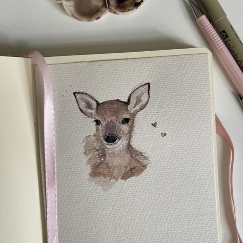 Bambi Coquette, Bambi Painting, Bambi Sketch, Bambi Drawing, Notes Sketch, Autumn Coquette, Nature Tattoo, Life Journal, Wow Art